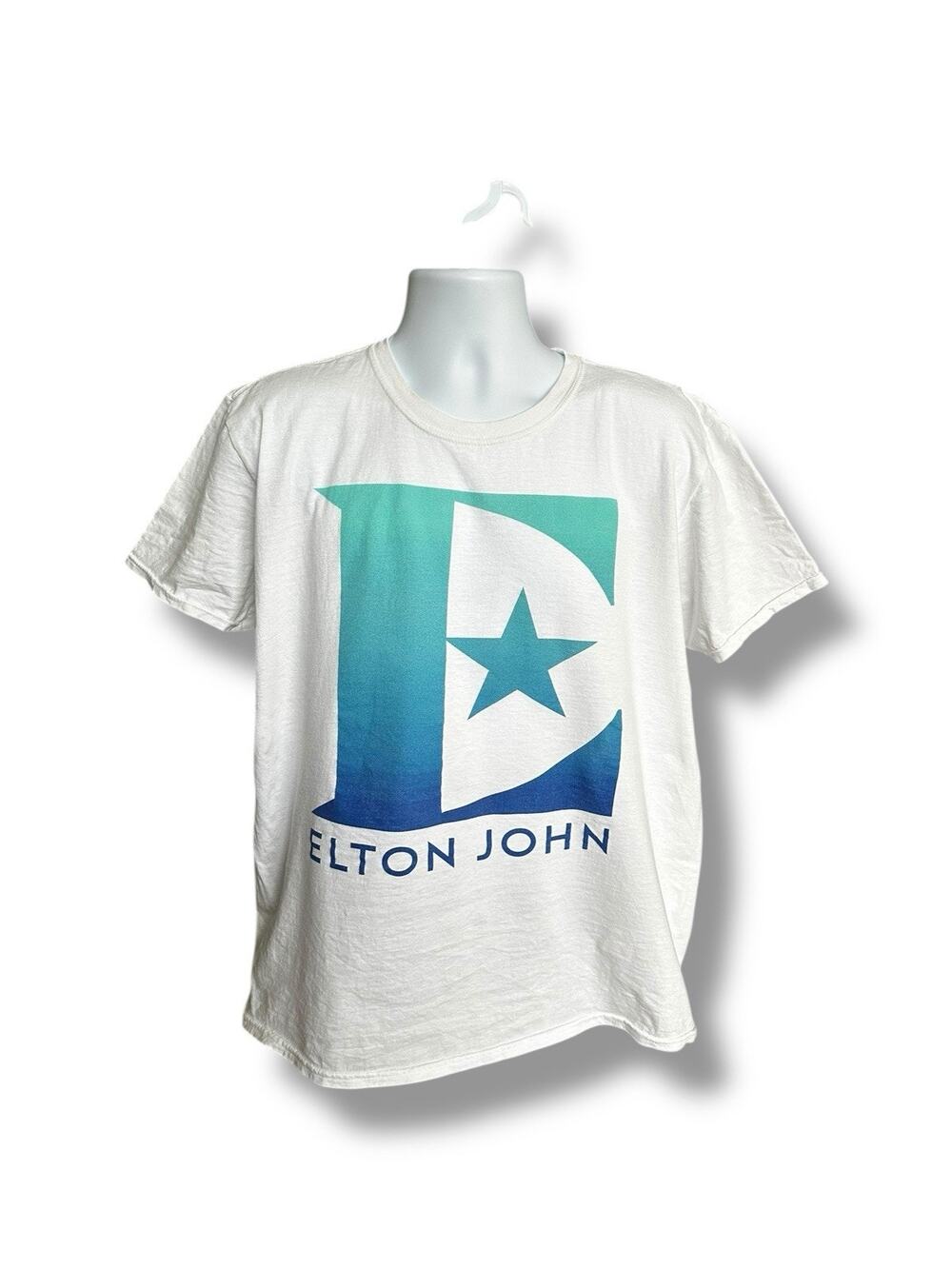 Elton John Farewell Yellow Brick Road Tour Dates 2019 T-shirt White Logo XL